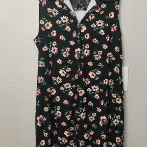 Black Floral mini dress